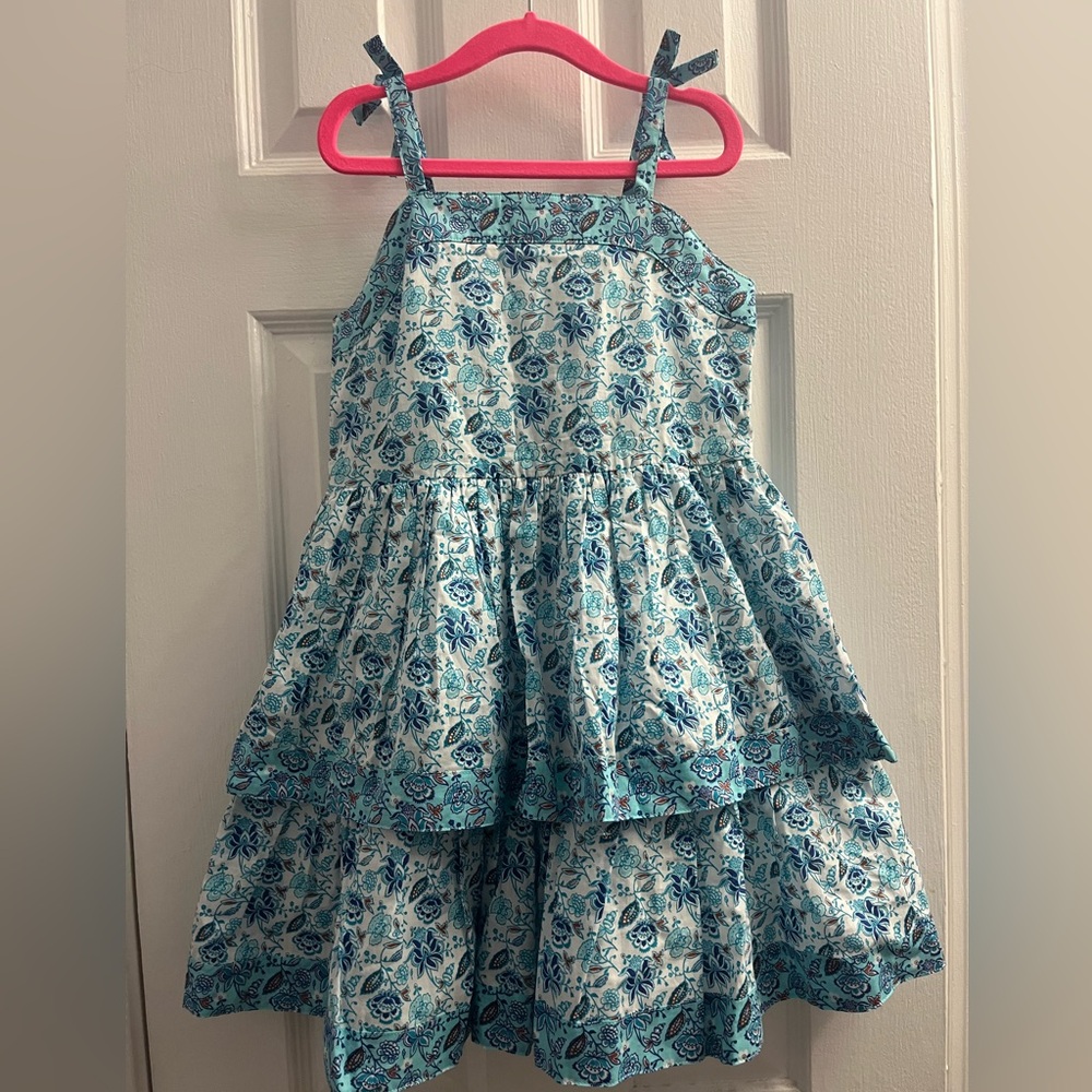 Janie and Jack Blue Paisley Tiered Dress